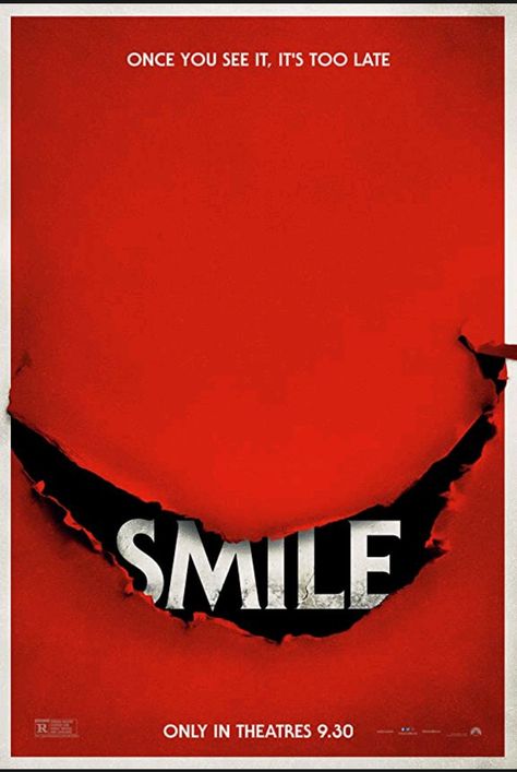 SMILE (2022) Smile 2 Movie Poster, Smile 2 Movie, Smile Movie Poster, Smile Movie 2022, Red Movie Poster, Sinister Movie, Sosie Bacon, Smile Movie, Cinematic Poster