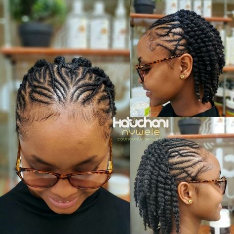 Cute 😍 Hairstyles 4c Hair Protective Styles, Short Black Natural Hairstyles 4c Hair Protective Styles, Short Natural Hair Twist Styles, Free Hand Hairstyles, Natural Hair Twist Styles, Nice Braids, Ghana Women, Natural Hair Flat Twist, Cornrows Natural Hair