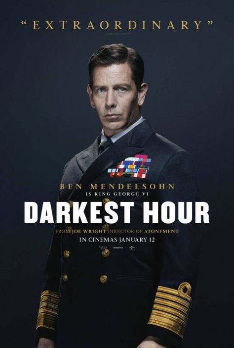 New Movie Posters for Darkest Hour Darkest Hour Movie, Ben Mendelsohn, Douglas Macarthur, Darkest Hour, Gary Oldman, Character Actor, The Best Films, George Vi, Movies 2017