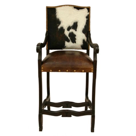 Ranch Regency Barstool with Arms Western Bar Stools, Cowhide Bar Stools, Western Bedding Sets, Rec Rooms, Western Bar, Chair Inspiration, Iron Bar Stools, Western Bedding, Black Forest Decor