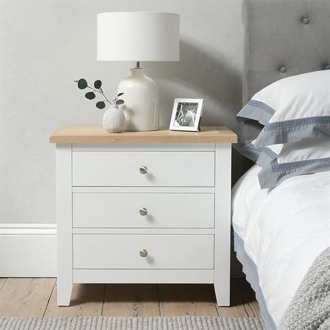 Wide Bedside Table, White Beds, Small Chest Of Drawers, Home Office Furniture Sets, White Bedside Table, Wooden Bedside Table, Dining Furniture Sets, White Set, Paint Finish