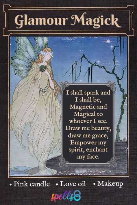 Glamour charms were traditionally used not just to look better, but also to project an aura of confidence, and even to instill fear in others. The outcome of the spell will ultimately depend on the intention behind the will of the spellcaster. Easy makeup glamour spell to obtain subtle powers of enchantment. Magickally charge your makeup products to promote an aura of seduction and confidence each time you wear them. Crystals For Beauty Spells, Spell To Become Beautiful, Good Week Spell, Easy Glamour Spell, Crystals For Glamour Magic, Beauty Enchantment Spell, Glamor Spells Witchcraft, Enchanting Makeup Spells, Spell For Beautiful Skin