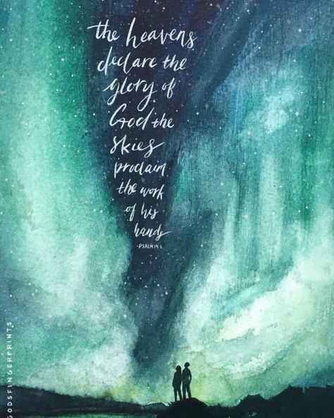 NEW ART “The heavens declare the glory of God. The skies proclaim the work of his hands.” - Psalm 19:1 I started this artwork over 2… | Instagram Psalm 19: 1-2, The Heavens Declare The Glory Of God, God Of Creation, Sky God, Psalm 19, Bible Doodling, The Glory Of God, Glory Of God, Thy Word