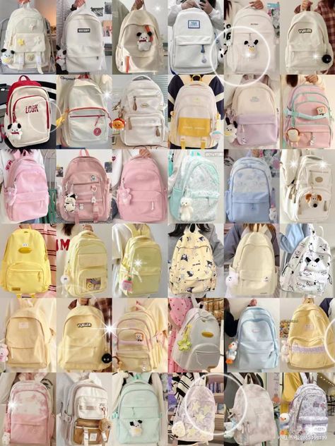 Korean Backpack Aesthetic, Korean Bag Aesthetic, Small Designer Bags, Nature Creatures, Korean Bags, Korean Bag, Cute School Bags, Stylish Luggage