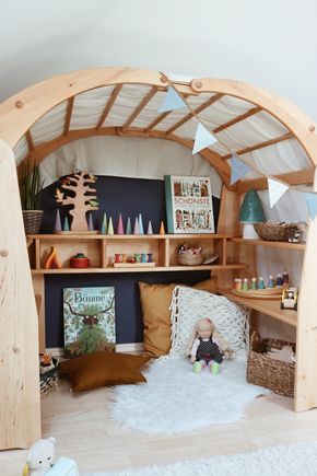 reading space mini library reading nook children's reading space Waldorf Playroom, Waldorf Montessori, Boys Bedroom Furniture, Diy Furniture Cheap, Montessori Room, Diy Furniture Hacks, Montessori Baby, Diy Furniture Renovation, Dream House Rooms