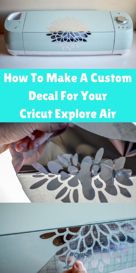 Make your own custom decal for your Cricut Explore Air AND BrightPad Tutorial Cricut Air 2, Cricut Explore Air Projects, Cricut Air, Cricut Help, Cricut Supplies, Cricut Explore Projects, Cricut Explore Air 2, Projets Cricut, Cricut Explore Air