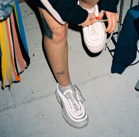 ☹ ριитєяєѕт : ѕωχяи-ιи ☹ Air Max 97 Outfit Women, Air Max 97 Outfit, Pumped Up Kicks, Nike Air Max 97, Sneaker Heels, Shoe Game, Sock Shoes, White Sneaker, No. 2