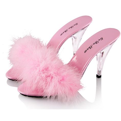 PINK high heel SLIPPERS Fluffy Heels, Daphne Blake, Pink Slippers, Pink High Heels, Heel Slippers, Tickled Pink, Clear Heels, Everything Pink, Pink Heels