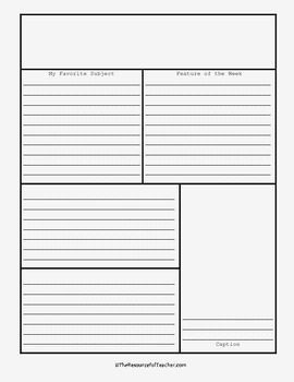 Will Writing Template Classroom Newspaper, Notebook Page Template, Grade Template, Newspaper Article Template, Newspaper Page, Get Him To Propose, Article Template, Classroom Preparation, Homeschool Writing