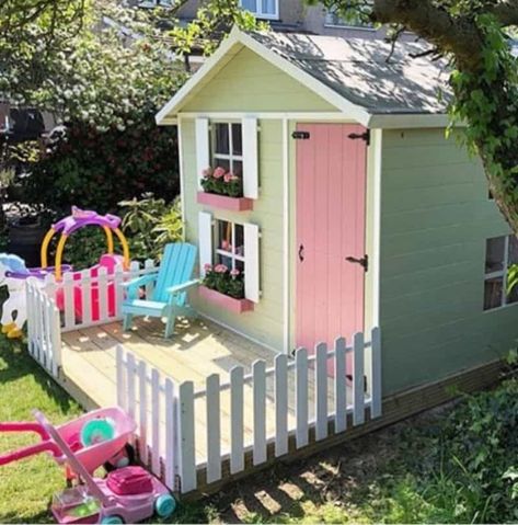 Playhouse Color Scheme, Indoor Playroom Ideas, Kids Playground Design, Playhouse Paint Ideas, Playhouse Decorating Ideas, Kids Playhouse Ideas, Kids Playhouse Indoor, Kids Playhouse Interior, Kids Garden Playhouse