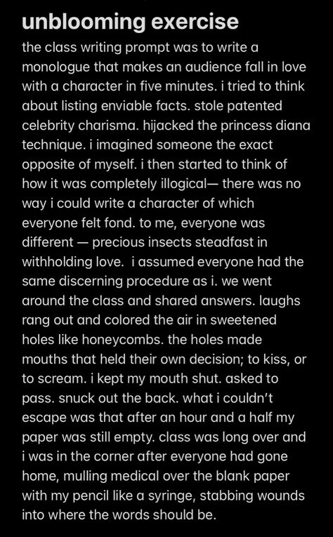 Monologue Prompts, Emotional Monologue, Allegory Of The Cave, Hounds Of Love, Max Mayfield, Writing Prompts, Falling In Love, Acting, Writing