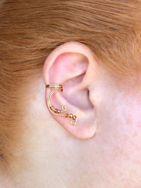 Fake Cartilage Piercing, Ear Wraps, Cartilage Ear Cuff, Elf Ear, Face Jewelry, Elf Ear Cuff, Fairy Earrings, Fairy Ears, Wire Earring