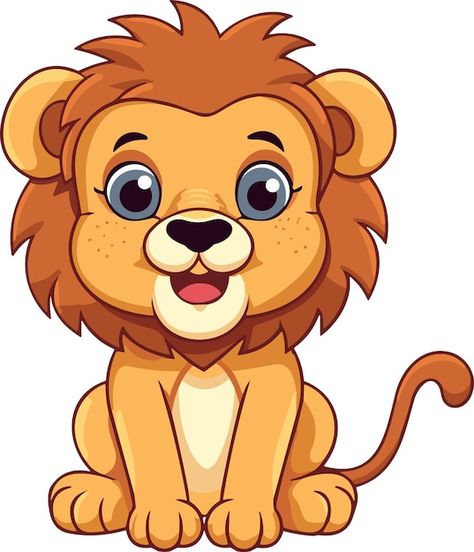 Lion Template, Safari Bebe, Lion Cute, Kid Painting, Jungle Images, Lion Cartoon, Lion Clipart, Lion Vector, Animal Flashcards