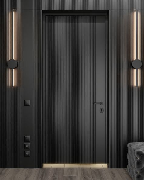 Apartment Door Design, House Entrance Doors, Flush Door Design, Modern Entrance Door, House Front Door Design, Modern Entry Door, Theater Room Design, Modern Exterior Doors, Apartment Entrance