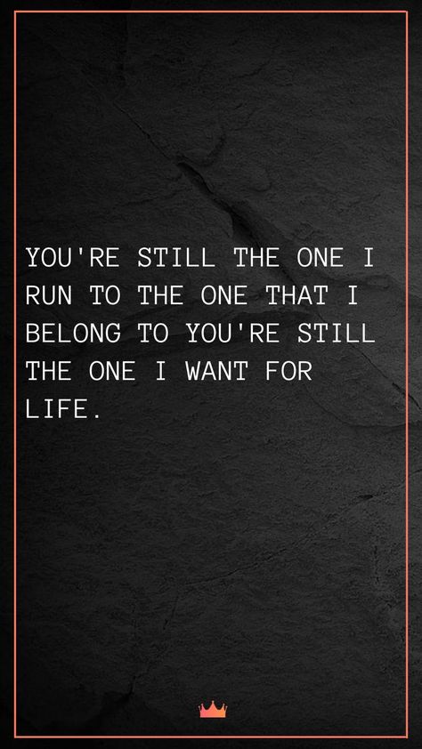 You're Still The One, Still The One, 3 Things, For Life, Be Still, A Man, I Want, The One, For Men