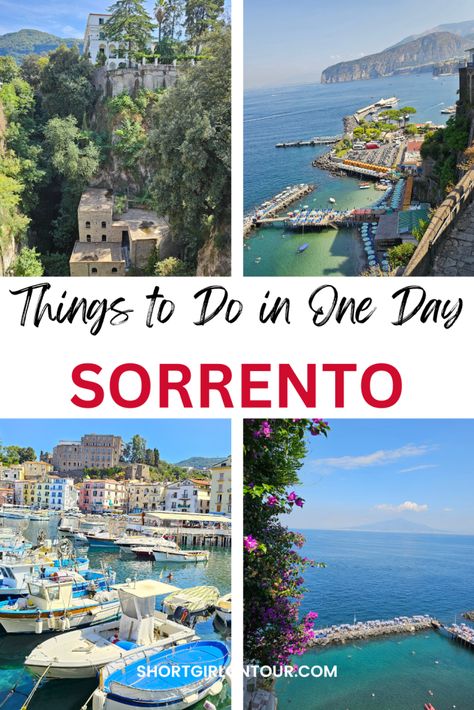 Things to Do in Sorrento in One Day - SHORT GIRL ON TOUR Things To Do In Sorrento Italy, Nile River Cruise, Best Cities In Europe, Bali Itinerary, Krka National Park, Marrakech Travel, Isle Of Capri, Boulder Beach, Day Trips From London