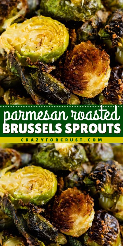 Once you try this Thanksgiving dinner recipe for an oven roasted vegetable, you won't have it any other way! It's a Thanksgiving side dish to impress. Tender and crispy with a delicious flavor, these Parmesan Roasted Brussels Sprouts are amazing! Roasted Brussel Sprouts Parmesan, Parmesan Roasted Brussel Sprouts, Parmesan Roasted Brussels Sprouts, Parmesan Brussels Sprouts, Parmesan Roasted Green Beans, Roasted Brussel Sprouts Oven, Beautiful Meals, Cooking Brussel Sprouts, Yummy Veggies