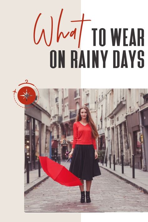 Rain can be a nuisance when you travel if you’re not prepared. Don’t let rain ruin your trip. Here are some packing tips and outfit ideas to help you make the most of the weather – rain or shine! #TravelFashionGirl #TravelFashion #bestrainydayoutfits #rainydayoutfits #whattowear #whattowearrainysummerdays #whattowearrainyspringdays #springtraveltips Summer Rain Work Outfit, What To Wear When Its Raining, Rainy Day Outfit For Work Fall, Casual Raincoat For Travel In Rainy Season, Casual Raincoat For Rainy Season Travel, What To Wear When It’s Raining, Long Rainy Season Coat For Rainy Weather, Rainy Day Outfit For Work Summer, Cute Rainy Day Outfit Spring