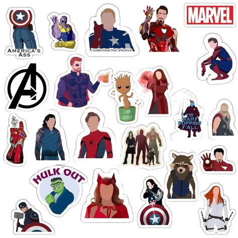 Marvel Stickers Printable Sheet, Marvel Laptop Stickers, Marvel Stickers Printable, Avengers Stickers, Marvel Sticker, Marvel Stickers, Spiderman Stickers, Superhero Stickers, Avengers Cartoon