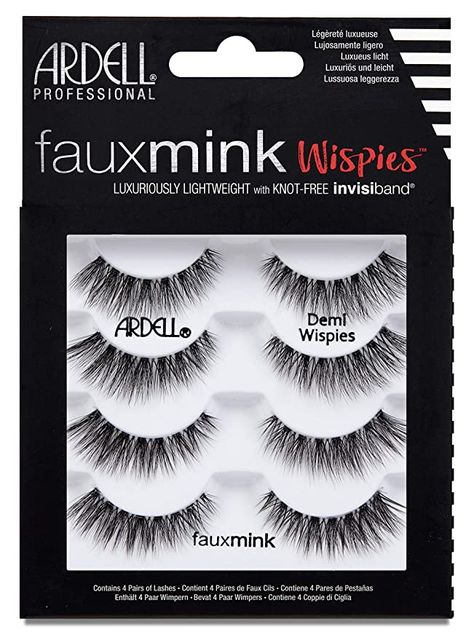 Ardell False Lashes Faux Mink Demi Wispies Multipack, 1 pk x 4 pairs Wispies Lashes, Flared Lashes, Ardell Wispies, Lash Style, Ardell Lashes, Faux Lashes, Strip Eyelashes, Wispy Lashes, Faux Mink Lashes