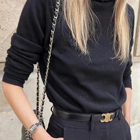 Celine Medium Triomphe Belt Size 80-New Celine Triomphe Belt, Celine Belt, Celine Accessories, Celine Triomphe, Black Leather Belt, Belt Size, Top Trends, Fashion Classy, Belts For Women