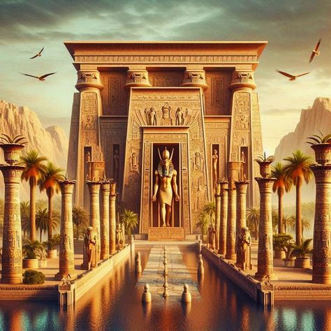 Egyptian Castle Fantasy Art, Egypt Minecraft, New Classic Facade, Futurism Architecture, Minecraft Desert, Ancient Egyptian Cities, Ancient Egyptian Architecture, Classic Facade, Luxury Architecture