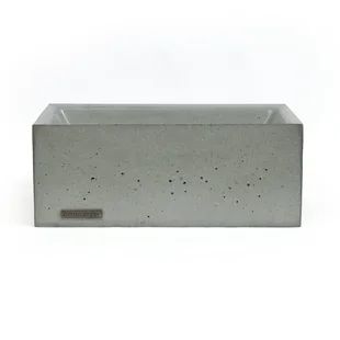 Concrete Vessel | Wayfair Floating Vanity With Vessel Sink, Rectangle Bathroom Sink, Vanity With Vessel Sink, Concrete Vessel Sink, Rectangle Bathroom, Floating Sink, Rectangular Sink Bathroom, Gray Concrete, Sink Sizes