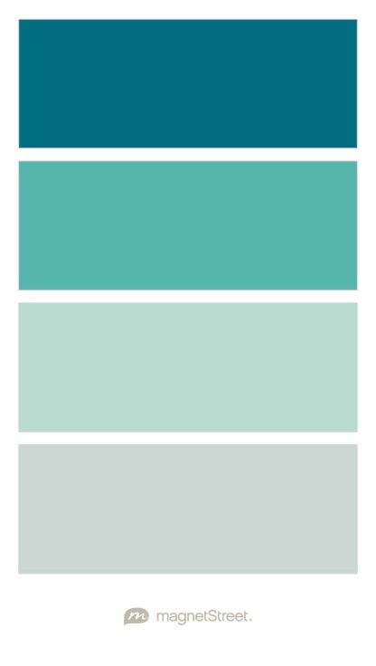 Sage Wedding Color Palette, Aqua Color Palette, Teal Palette, Calendar Magnets, Custom Refrigerator, Glass Waterfall, Paint Charts, Sea Green Color, Sea Glass Colors