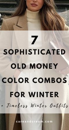 Outfits For Winter Color Palette, White Shirt Winter Outfits Women, What To Wear With White Corduroy Pants, Winter Old Money Outfit Women, Winter White Wide Leg Pants Outfit, Old Money Aesthetic Women Winter, Classy Cream Outfit, Old Money Color Combos Women, Winter Color Combinations Outfit Ideas