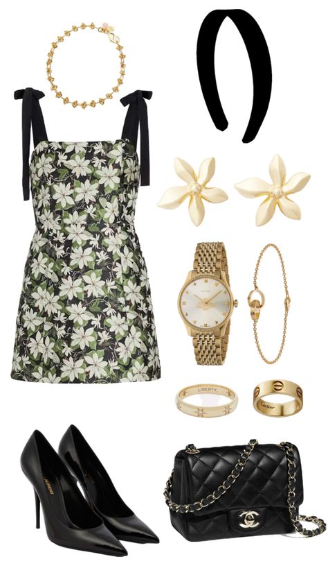 #outfitinspo #outfitideas #outfit #ysl #chanel #floral #elegant #oldmoney Semi Fancy Outfits, Outfits For Parties, Lux Fashion, Outfit Planner, Girly Fits, Semi Formal Outfits, Fashion Terms, Everyday Fashion Outfits, Formal Outfits