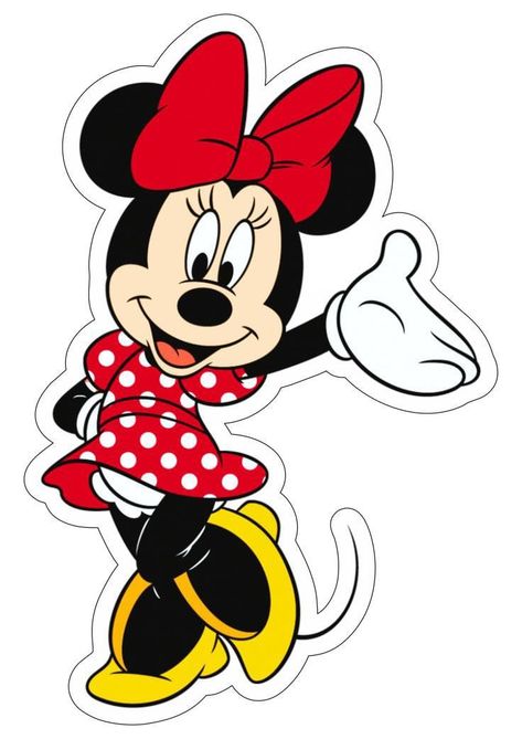 Minnie Mouse Printables, Minnie Mouse Cupcake Toppers, Minnie Mouse Stickers, Minnie Mouse Birthday Theme, Mickey Mouse Stickers, Minnie Mouse Cartoons, Mickey Decorations, Minnie Mouse Decorations, Minnie Mouse Cupcakes