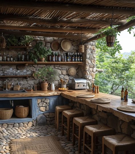 Outdoor Farm Kitchen Ideas, Garden Kitchen Outdoor, Small Home Design, Rustic Outdoor Kitchen, Small Outdoor Kitchen Ideas, Rustic Outdoor Kitchens, Small Outdoor Kitchens, Casa Hobbit, Outdoor Kitchen Ideas