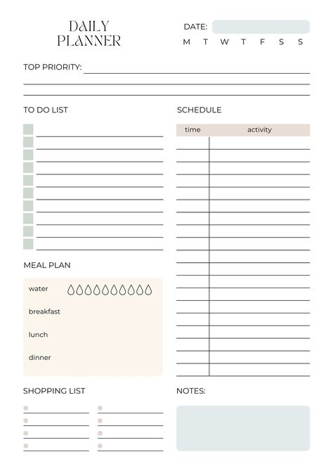 Daily Planner Printables Free Aesthetic, Aesthetic Daily Planner, Planner Template Aesthetic, Schedule Templates Aesthetic, Daily Planner Template Aesthetic, Daily Schedule Template Aesthetic, To Do List Template Aesthetic, Daily Planner Aesthetic, White Planner Aesthetic