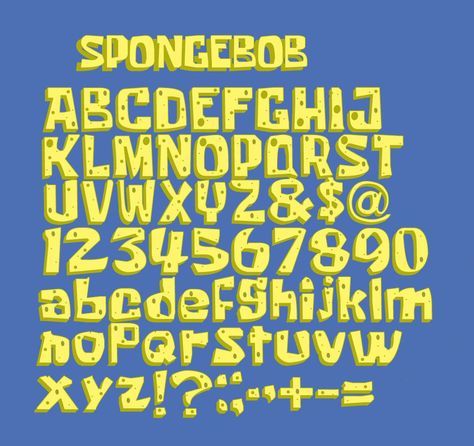 Spongebob Years Later Sign, Sponge Bob Font, Sponge Bob Letters, Spongebob Font Alphabet, F Is For Friends Spongebob, Free Spongebob Svg, Spongebob Letters Alphabet, Spongebob Graphic Design, Spongebob Svg Free