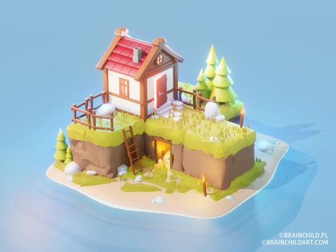 Cube World, Idle Game, Cinema 4d Tutorial, Low Poly Games, Isometric Art, 3d Games, Game Environment, Blender Tutorial, Isometric Design