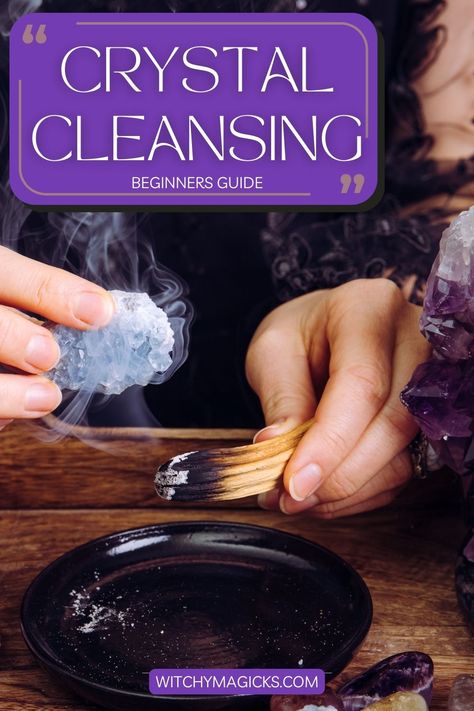 Delve into the basics of crystal cleansing to preserve their clarity and spiritual efficacy. Explore the importance of regular maintenance for amplifying the energy of your crystals. #WitchyMagicks #CrystalCare #SpiritualWellness Crystal Cleansing Methods, Cleansing Crystals, Crystals Healing Properties, Spiritual Wellness, Crystal Shapes, Beginners Guide, Holistic Health, Energy Healing, Crystals And Gemstones