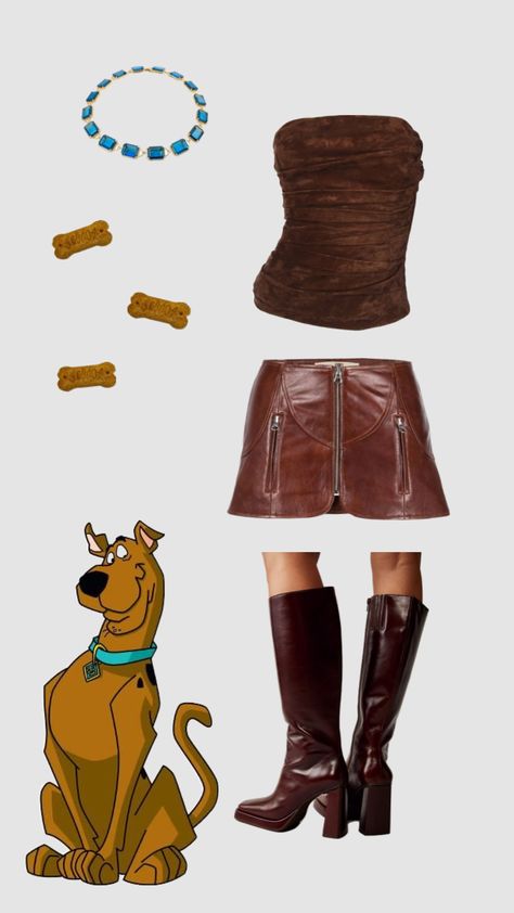 Hot Scooby Doo Costumes, Cute Scooby Doo Costume, Scobby Dobby Doo Costume, Scooby Doo Costumes Women, Last Minute Halloween Costumes For Couples, Scooby Doo Fantasia, Scooby Doo Inspired Outfits, Halloween Costumes Scooby Doo, Scooby Doo Makeup