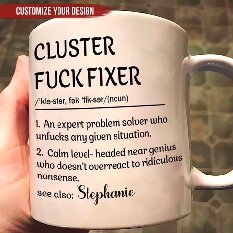 Macorner Home Decor Gift For Coworkers, Problem Solver, Work Friends, Creative Gift Ideas, Managing Finances, A Quotes, Funny Christmas Gifts, Office Humor, Name Mugs