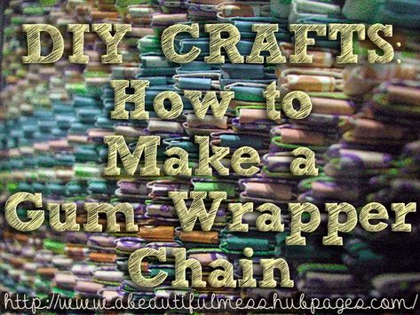 Gum Wrapper Crafts, Gum Wrapper Chain How To Make A, Cute Things To Make Out Of Gum Wrappers, Gum Wrapper Heart Tutorial, What To Make With Gum Wrappers, Gum Wrapper Star, Gum Wrapper Chain, Buble Gum, Recycled Art Projects