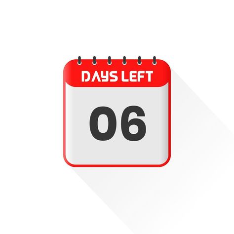 Countdown icon 6 Days Left for sales promotion. Promotional sales banner 6 days left to go 6 Days To Go Countdown, Days To Go Countdown, Real Estate Slogans, Eagle Wallpaper, Alphabet Code, Wedding Countdown, Sales Promotion, Day Left, Sale Banner