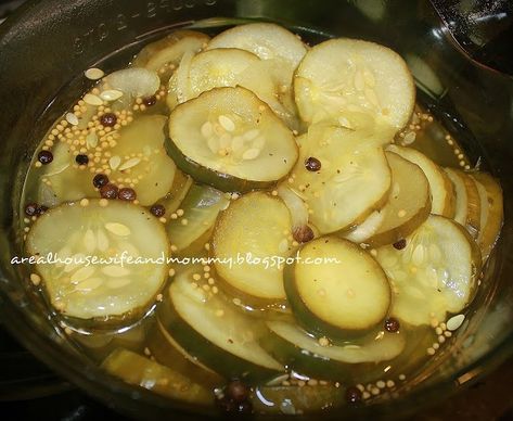 Microwave Bread and Butter Pickles | A "REAL" Housewife and Mommy Microwave Bread And Butter Pickles, Microwave Pickles, Microwave Pickles Recipe, Pickle Seasoning, Microwave Bread, Zucchini Pickles, Bread And Butter Pickles, Butter Pickles, Cucumbers And Onions