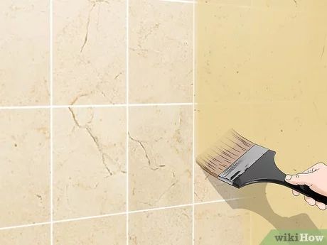 Simple Ways to Cover Tiles Cheaply: 8 Steps (with Pictures) How To Cover Old Tile In Bathroom, How To Cover Kitchen Wall Tiles, Kitchen Tile Cover Up, Cover Tiles Bathroom, How To Cover Bathroom Wall Tile, Plaster Over Tiles, Cover Bathroom Wall Tile, Covering Tile Walls In Bathroom, Tile Cover Up Diy