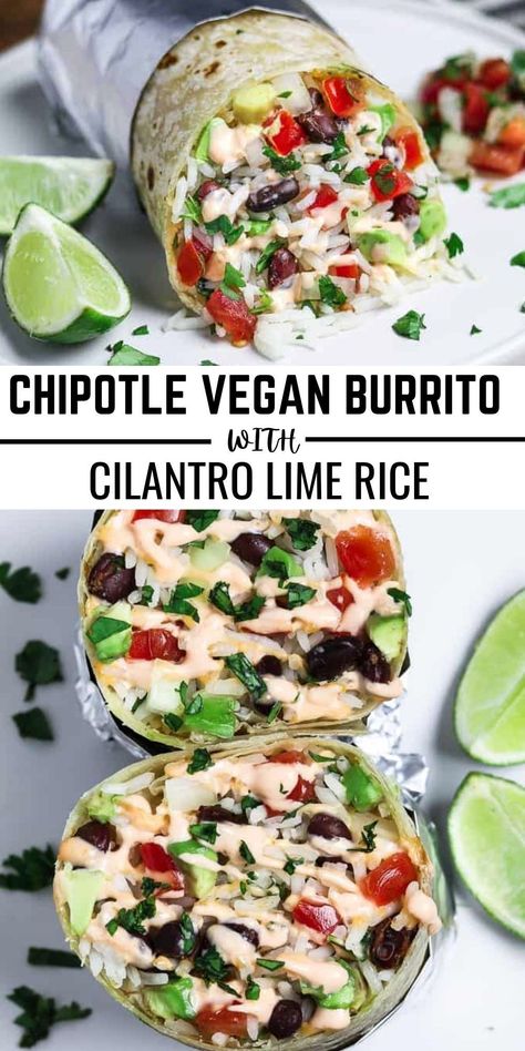 Frozen Yogurt Recipe Healthy, Lime Rice Recipes, Chipotle Black Beans, Vegan Burrito, Meatless Meal, Healthy Protein Meals, Shrimp Recipes Healthy, Healthy Recipes Clean, Healthy Paleo Recipes