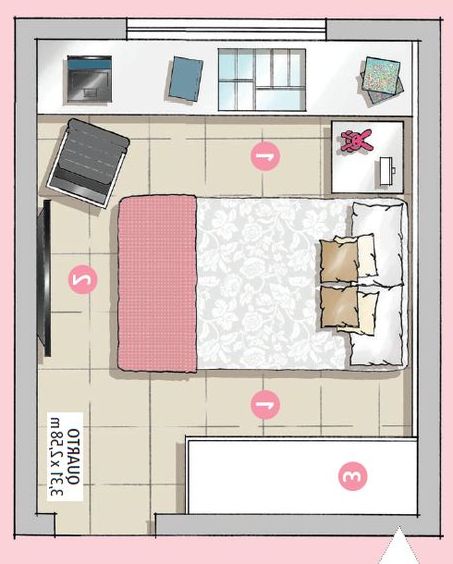 Girl Bedroom Designs, Small Room Design, Teen Bedroom Decor, Tiny Bedroom, Bed Desk, Room Planning, Room Design Bedroom, Girl Bedroom Decor, Bedroom Layouts