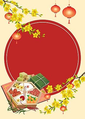 red vietnamese happy new year apricot flower gourmet border Background Happy Vietnamese New Year, Vietnamese New Year, Red Texture Background, New Year Background Images, Tet Holiday, Spring Festival Poster, Year Wallpaper, Doddle Art, Happy New Year Vector