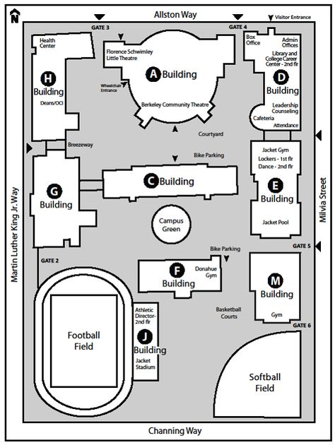 High School Blueprints, School Building Plans, High School Design, Office Admin, School Buildings, School Site, Building Map, Campus Map, Building Entrance