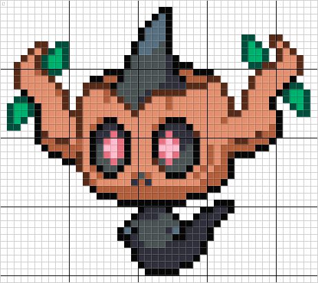 Phantump Pokemon Pixel Art Pattern Ghost Pokemon Pixel Art, Phantump Pokemon Art, Pokemon Grid Pattern, Pokemon Pixel Pattern, Pokemon Pixel Sprites, Pokémon Pixel Art Grid, Pokemon Pixle Art, Pixel Art Pattern Pokemon, Pokemon Pixel Art Pattern