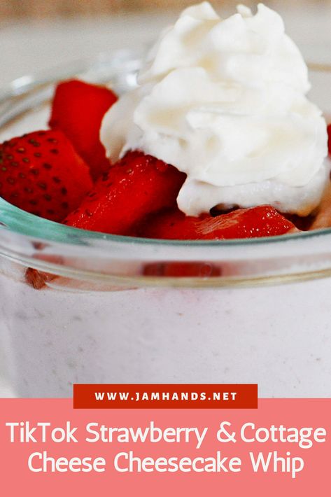 Cottage Cheese Ice Cream Cheesecake, Cottage Cheese Cheesecake Dip, Blending Cottage Cheese, Strawberry Cottage Cheese Dessert, Blended Cottage Cheese Recipes Breakfast, Recipes With Blended Cottage Cheese, Cottage Cheese Desserts Healthy, Cottage Cheese With Strawberries, Cottage Cheese Strawberry Cheesecake