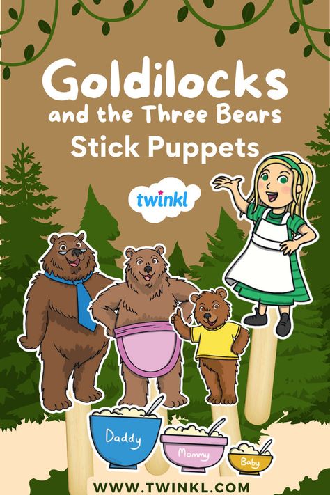 popsicle stick crafts goldilocks and the three bears stick puppets cut and paste twinkl Popsicle Stick Craft, Goldilocks And The Three Bears, Story Sequencing, The Three Bears, 5th Grade Classroom, Puppet Crafts, Three Bears, Stick Crafts, Character Trait