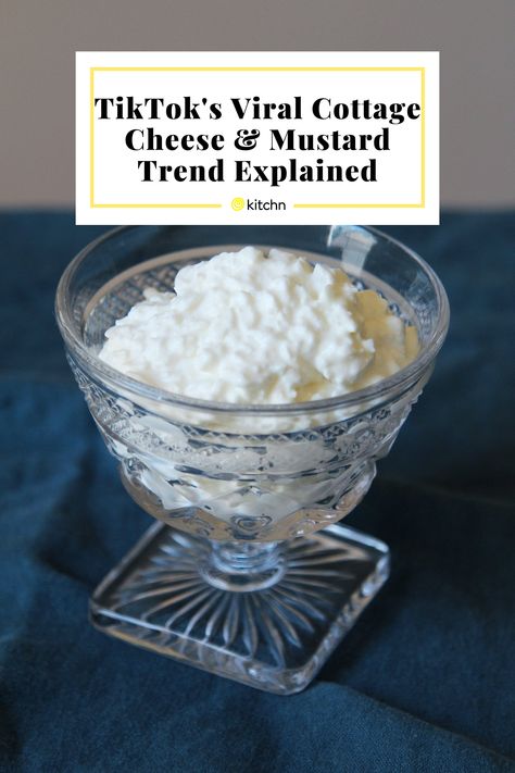 Daisy Cottage Cheese Recipes, Tik Tok Cottage Cheese And Mustard, Cottage Cheese Toppings Savory, Good Culture Cottage Cheese, Mustard Diet, Mustard Lady Diet, Cottage Cheese Pairings, Cottage Cheese Mustard Dip, Cottage Cheese With Mustard